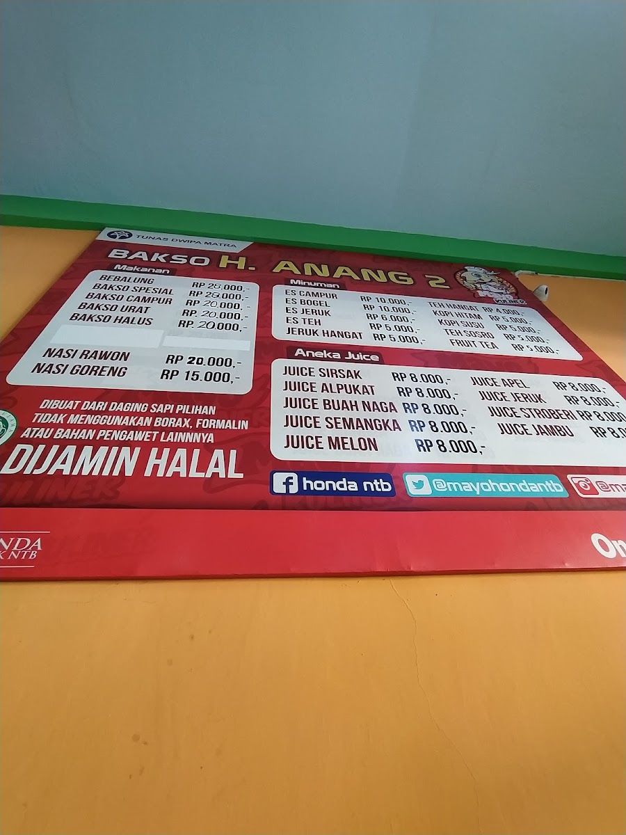 Menu Bakso Haji Anang 2-2