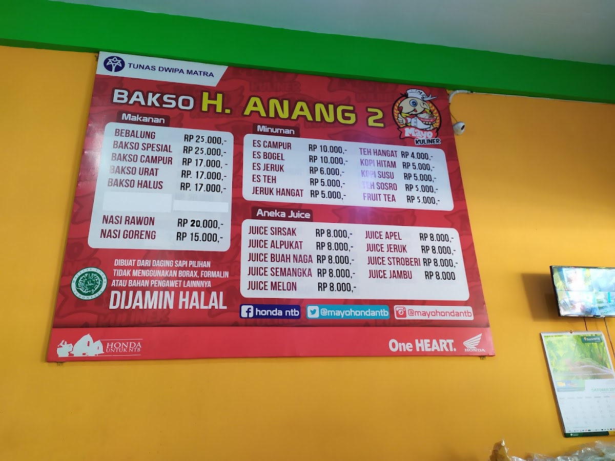 Menu Bakso Haji Anang 2-5