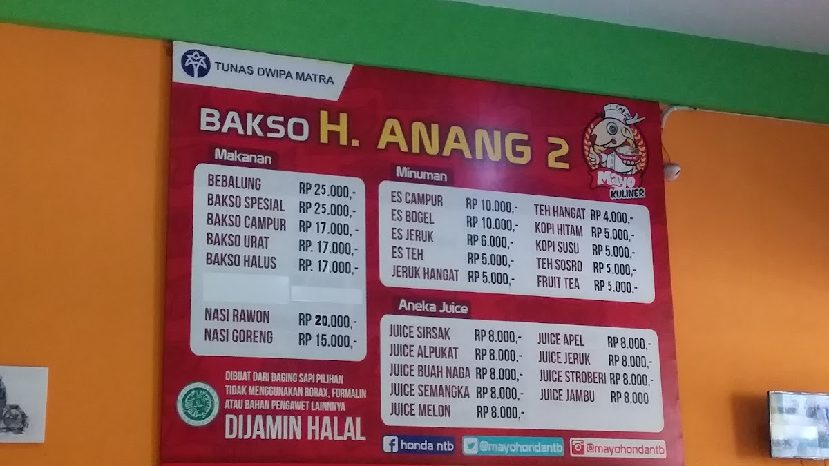 Menu Bakso Haji Anang 2-6